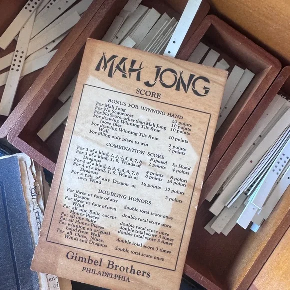 1920s Vintage Mah-Jong Set with Original Rule Book – Vintage U.S. Edition - Picture 6 of 8